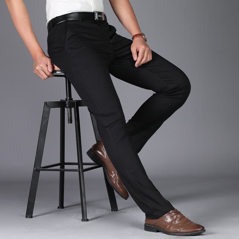 New Men Suit Pants Casual Office High Quality Cotton Trousers Business Pants For Men Wedding Party Dress Social Trousers Men Pants
