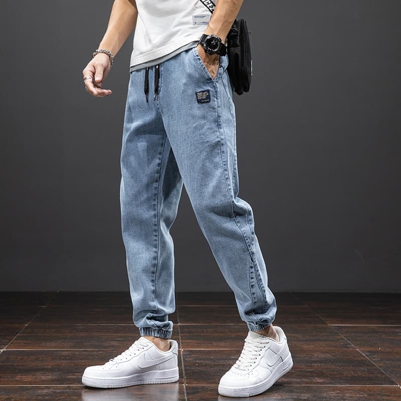 New Spring Summer Black Blue Cargo Jeans Men Streetwear Denim Jogger Pants Men Baggy Harem Jean Trousers Plus Size 6XL 7XL 8XL