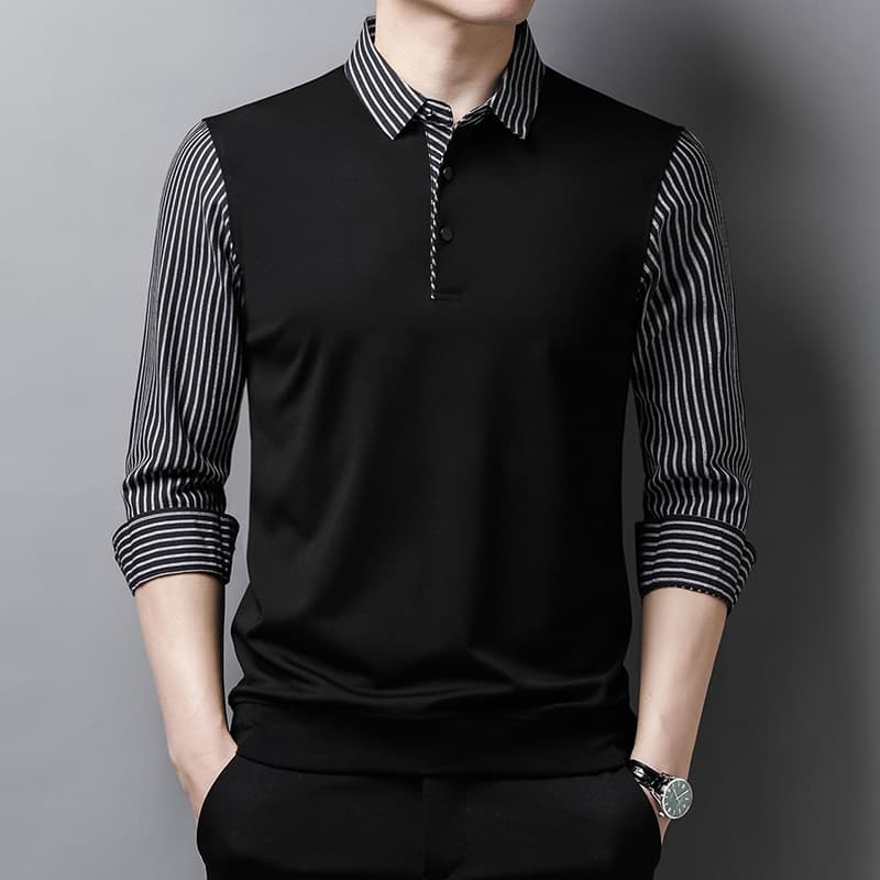 New High Quality Men Shirts Slim Fit Pullover Shirt Spring Long Sleeve Casual Striped Shirts Camisa Masculina Men Clothing C729