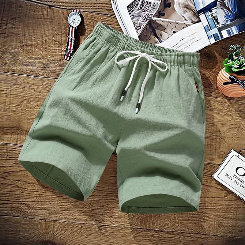 New Cotton Shorts Men Summer Solid Casual Shorts Men Short Homme Brand Beach Shorts Cotton Linen Board short Plus Size M-9XL