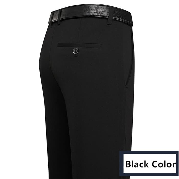 New Formal Pants Men Thick Autumn Black Blue Grey Elastic Stretch Business Loose Suit Big Plus Size 46 48 50 52 Office Trousers