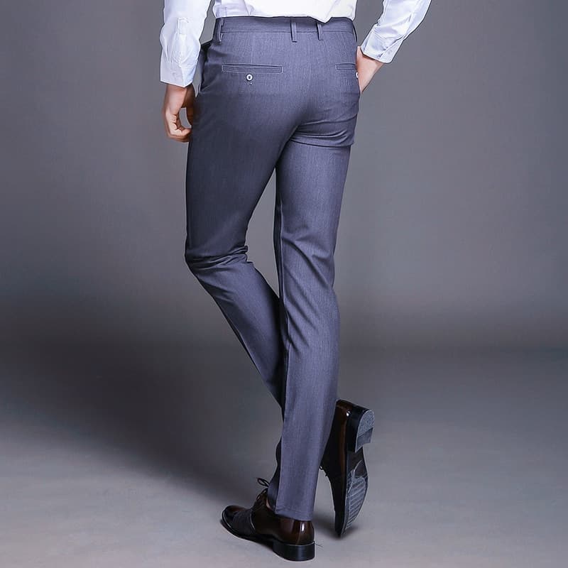 New Fashion High Quality Cotton Men Suit Pants Straight Spring Autumn Long Male Classic Business Casual Trousers Full Length