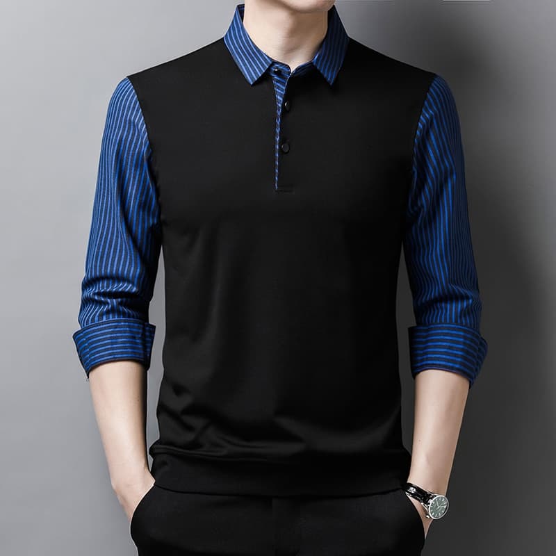 New High Quality Men Shirts Slim Fit Pullover Shirt Spring Long Sleeve Casual Striped Shirts Camisa Masculina Men Clothing C729