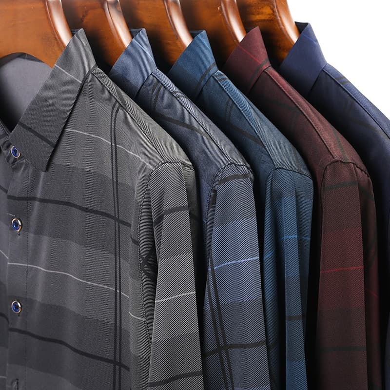 New Fashion Plaid Shirts Men Full Sleeve Casual Shirt Slim Fit Chemise Homme Camisa Masculina Vintage Clothes C793