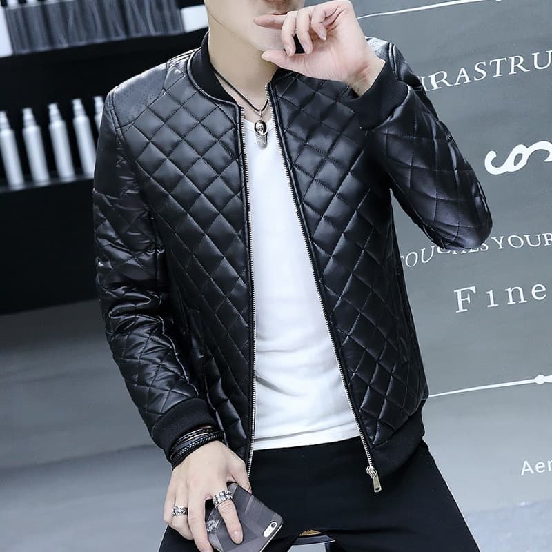New Men Casual Leather Jackets Trendy Men Jackets Thin Leather Jackets Youth Korean Autumn and Winter Jackets Casaco Masculino