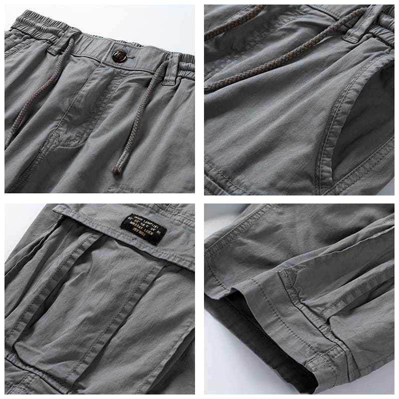 New Mens Summer Cotton Army Tactical Cargo Shorts Fashion Khaki Multi Pocket Casual Short Pants Loose Military Shorts Men