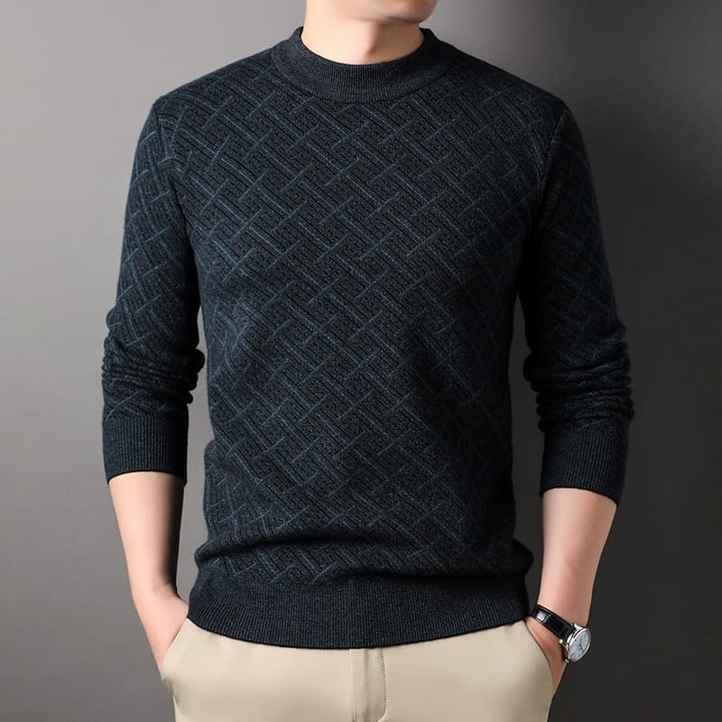 New Brand Luxury Knit Sweaters Wool Striped O Neck Men Clothing Autumn Winter Classic Pullover Homme Casual Jumper Y539