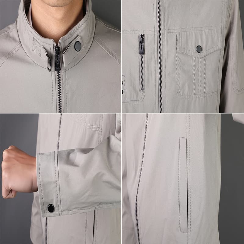 New Men Jackets Spring Autumn Casual Men Slim Fit Business Jacket Man Outwear Stand Collar Windbreaker Coats Clothing