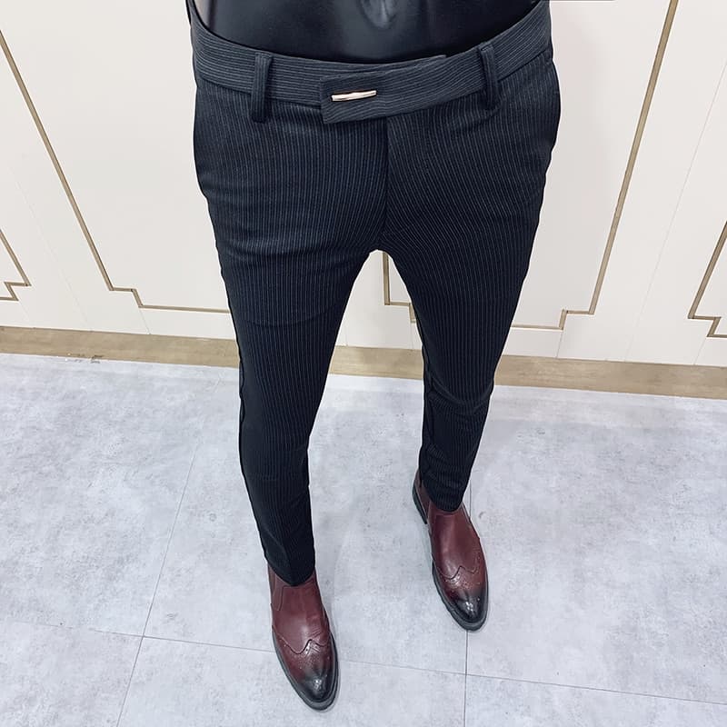 New Men Suit Pants Spring Men Pants Fashion Casual Slim Business Suit Pants Men Wedding Party Work Pants Classic Large 36