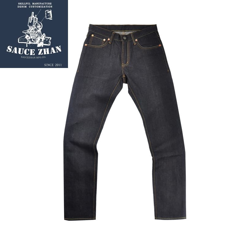 New Jeans Men Slim Fit Jeans Cattle Denim Selvedge Jeans Indigo Jeans Jeans Raw Denim  Mens Jeans Brand jeans men