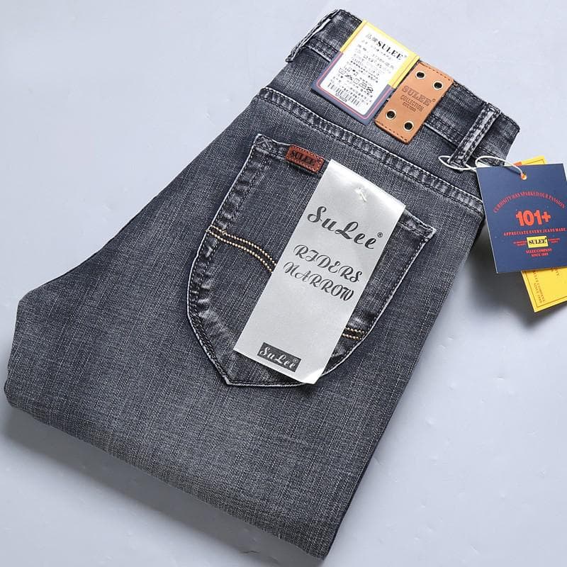 New Slim Fit New Men Jeans Business Casual Elastic Comfort Straight Denim Pants Male High Quality Trousers