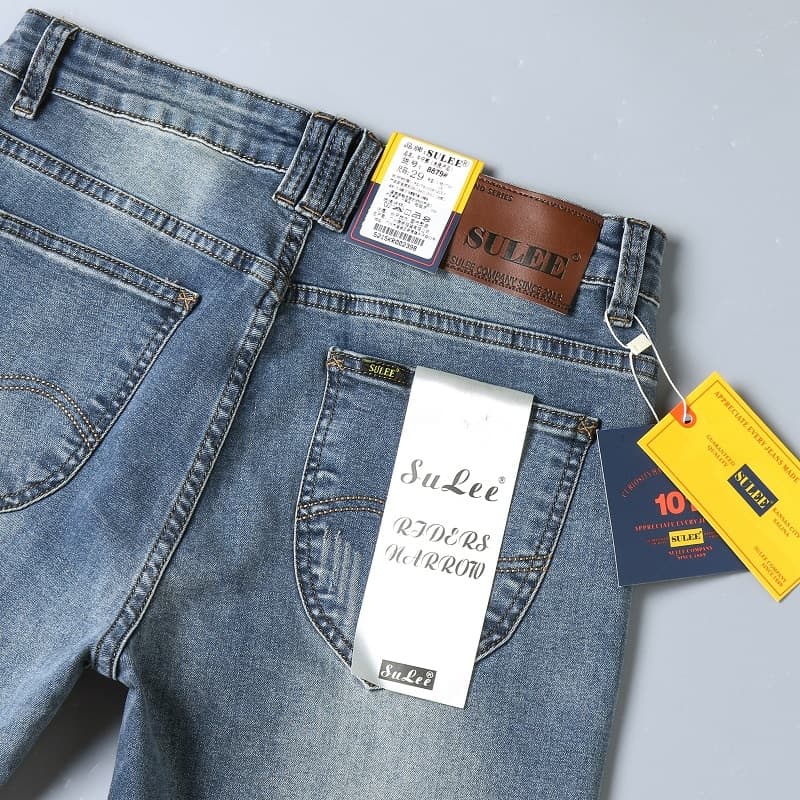 New Slim Fit New Men Jeans Business Casual Elastic Comfort Straight Denim Pants Male High Quality Trousers