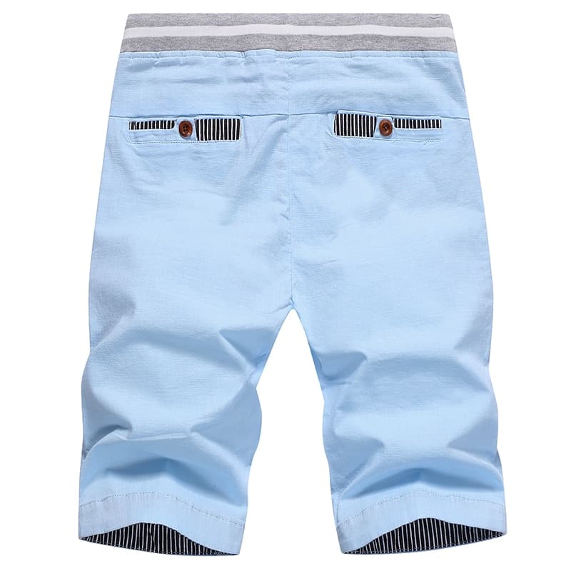 New Men Shorts Summer Casual Cotton Fashion Style Boardshort Bermuda Male Drawstring Elastic Waist Breeches Beach Shorts