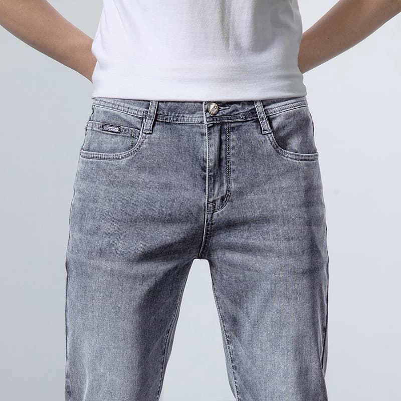 New Men Stretch Skinny Jeans New Spring Fashion Casual Cotton Denim Slim Fit Pants Male Trousers