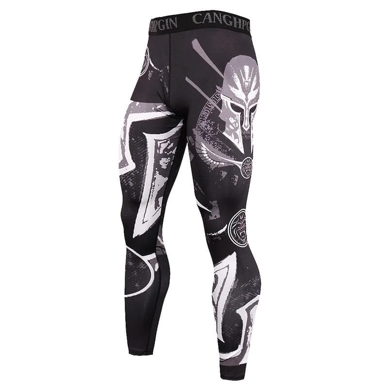 New Running Compression Leggings Men Sports Quick-drying Tights Stretchy Training Pants Gym Fitness Print Men Jogger Trousers