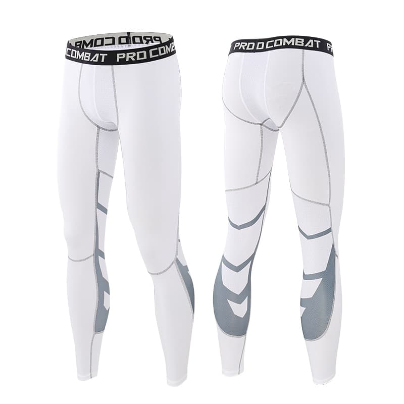 New Men Compression Pants Male Tights Leggings for Running Gym Sport Fitness Quick Dry Fit Joggings Workout White Black Trousers