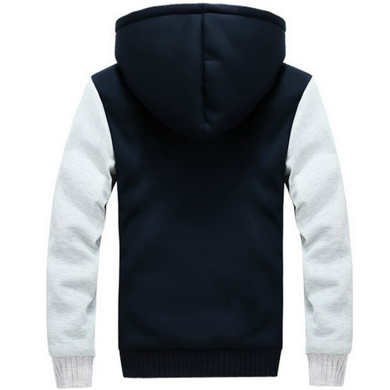 New Patchwork Fleece Men Hoodie Winter Thick Sweatshirts Casual Hooded Cardigan Fashion Bomber Fur Jackets Zipper Coat 5xl