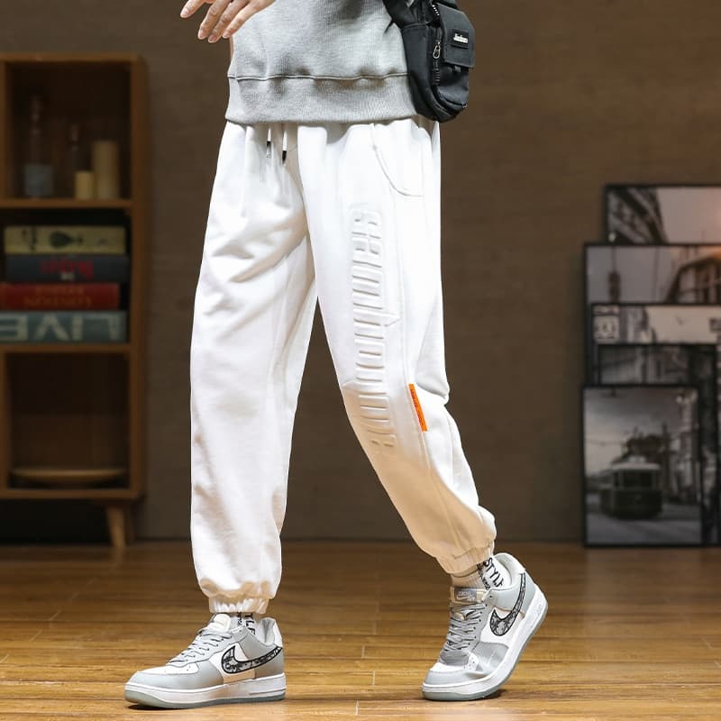 New Men Sweatpants Baggy Joggers Fashion Letter Hip Hop Streetwear Harem Pant Men Casual Cotton Loose Trousers 8XL