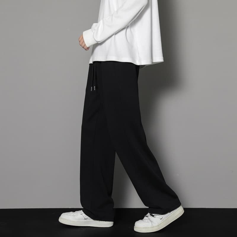 New Sweatpants Mens Straight Pants Large Size Male Loose Black Casual Pants Streetwear Sport Trousers Joggers Oversize Sports