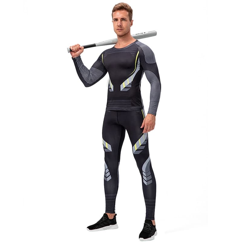 New Running Compression Leggings Men Sports Quick-drying Tights Stretchy Training Pants Gym Fitness Print Men Jogger Trousers