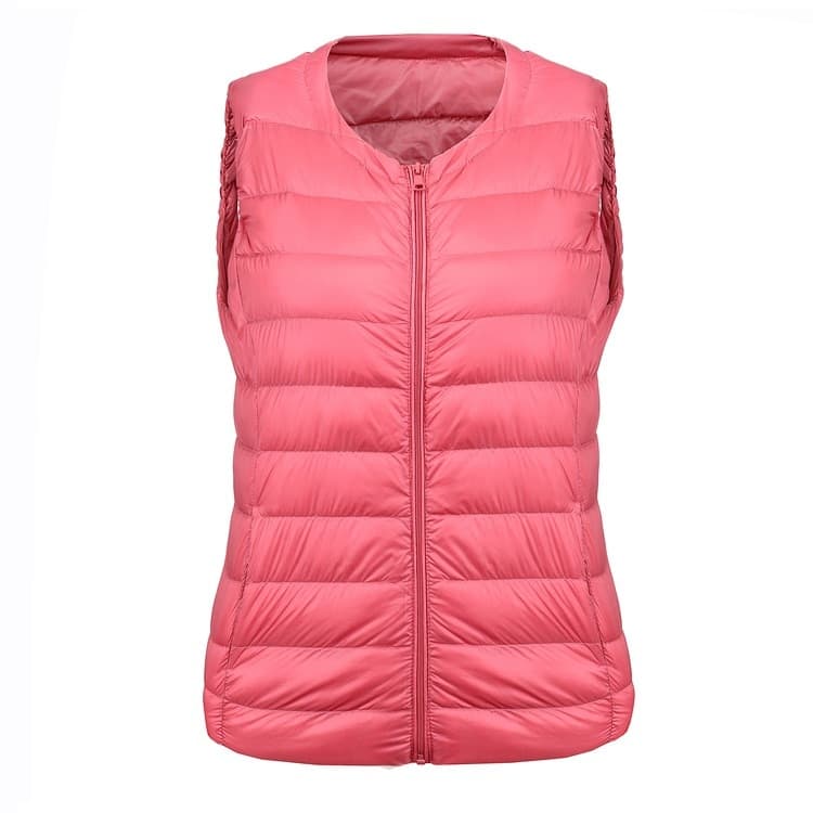 New 6XL 7XL Women Large Size Waistcoat Warm Vest Ultra Light Down Vest Women Portable Sleeveless Winter Warm Liner