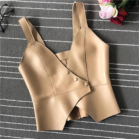 New Women Street Fashion Waistcoat PU Faux Leather Irregular Hem Zipper Waistcoat Vintage Stylish Vest Female Outerwear Chic Tops