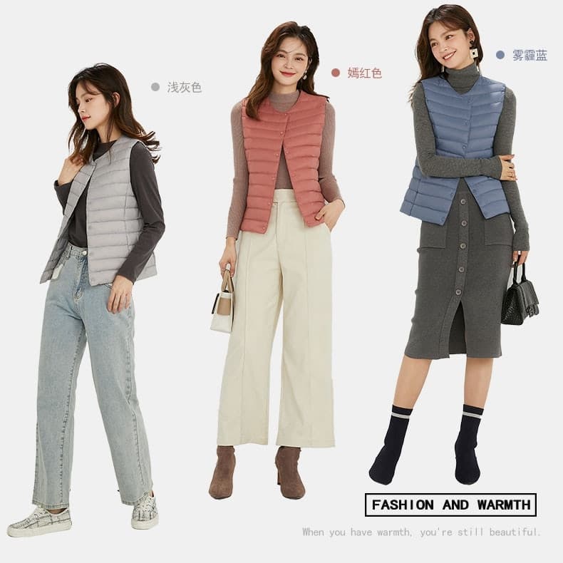 New Bang 90% Matt Fabric Women Warm Vests Ultra Light Down Vest Women Two Ways Waistcoat Portable Warm Sleeveless Winter Liner