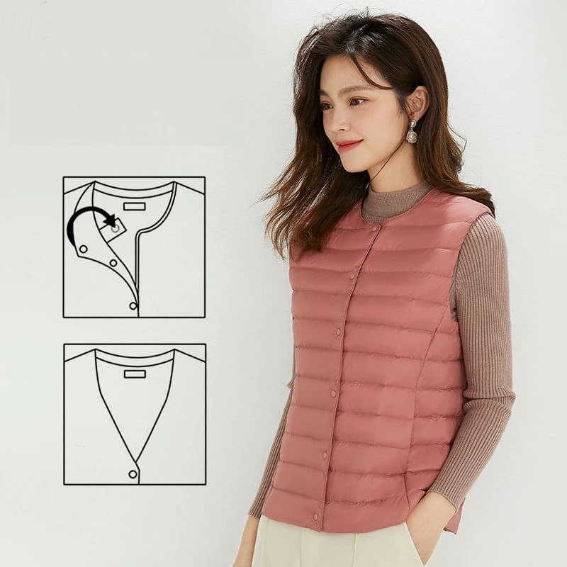 Matt Fabric Women Warm Vests