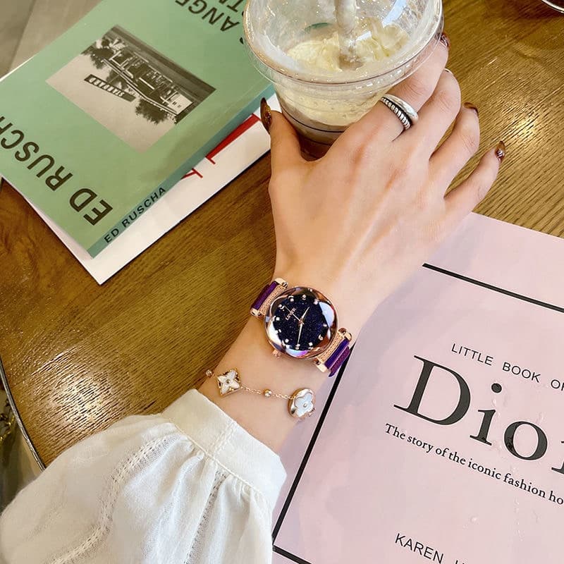 Brand Women Watches Fashion Square Ladies Quartz Watch Bracelet Set Green Dial Simple Rose Gold Mesh Luxury Women Watches