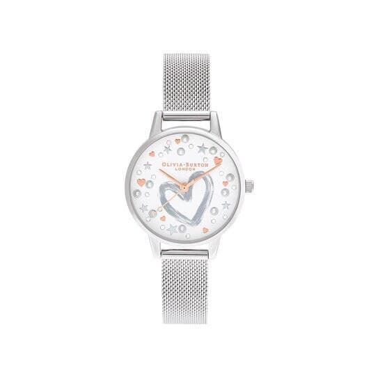 Women’s Quartz Fashion Watches – Little Bee Dial, Waterproof Stainless Steel Mesh Band