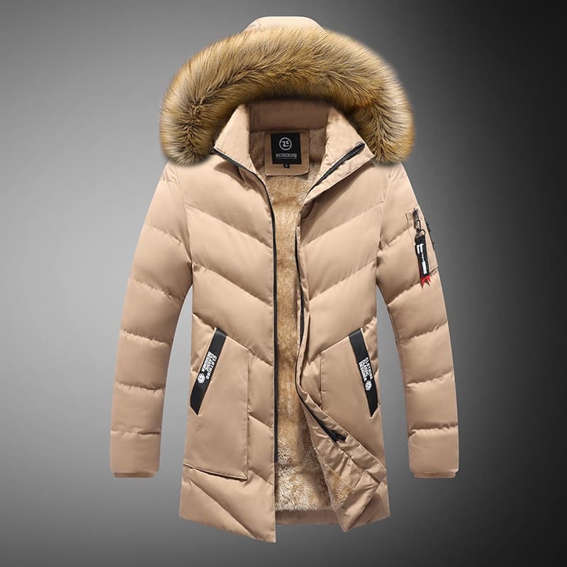 New Premium Men’s Winter Jacket – Warm Hooded Parka with Velvet Lining