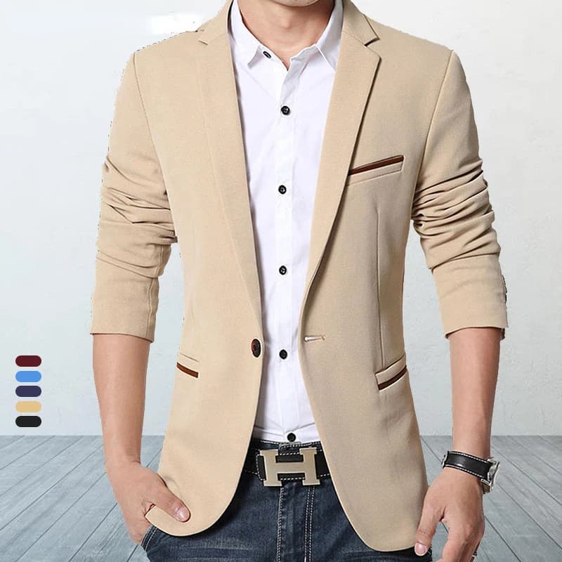 Men Casual Blazer Autumn New Fashion Slim Business Suit Coat Gentleman High-quality Men's Clothing