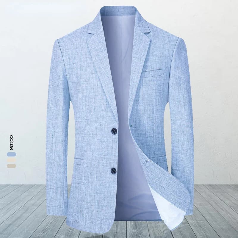 Men Jacket Thin Blazers Spring Autumn Solid Business Casual Suit Jacket Men Clothing Blazer
