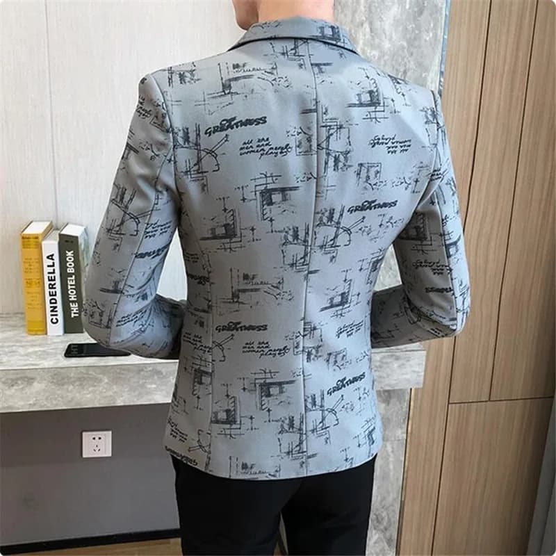 Men Blazer Spring Fashion High Quality – view 3