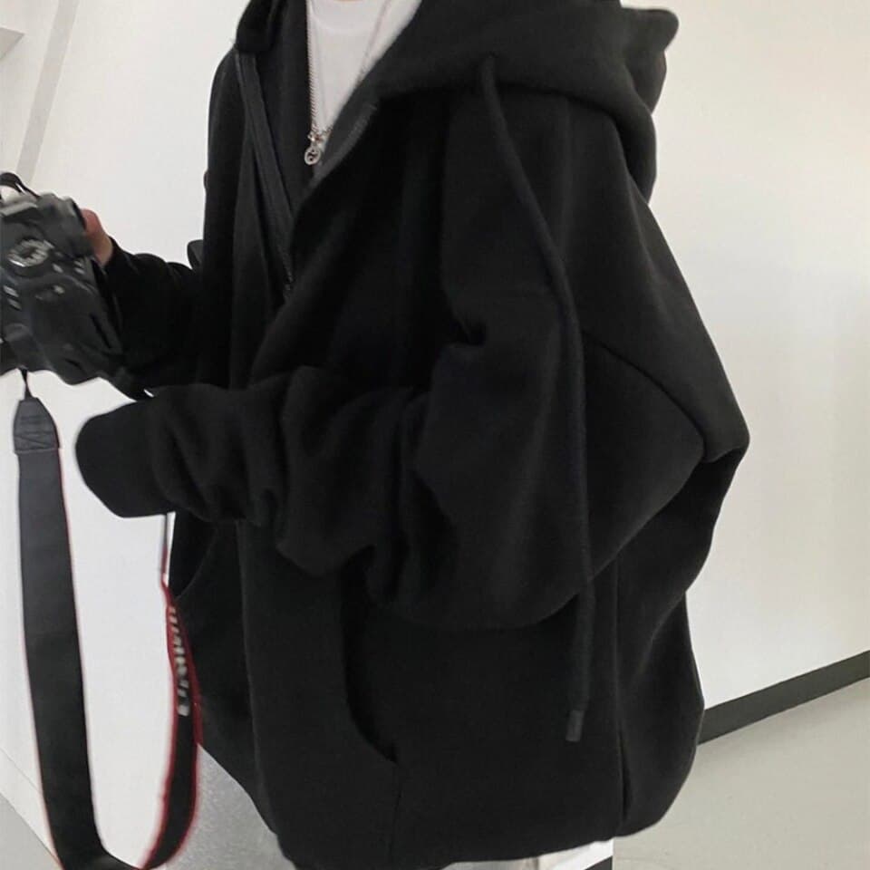 Women Hoodie Oversized Sweatshirt Korean Version Loose Solid Colour Long sleeved Hooded Sweatshirt Student Girl Top
