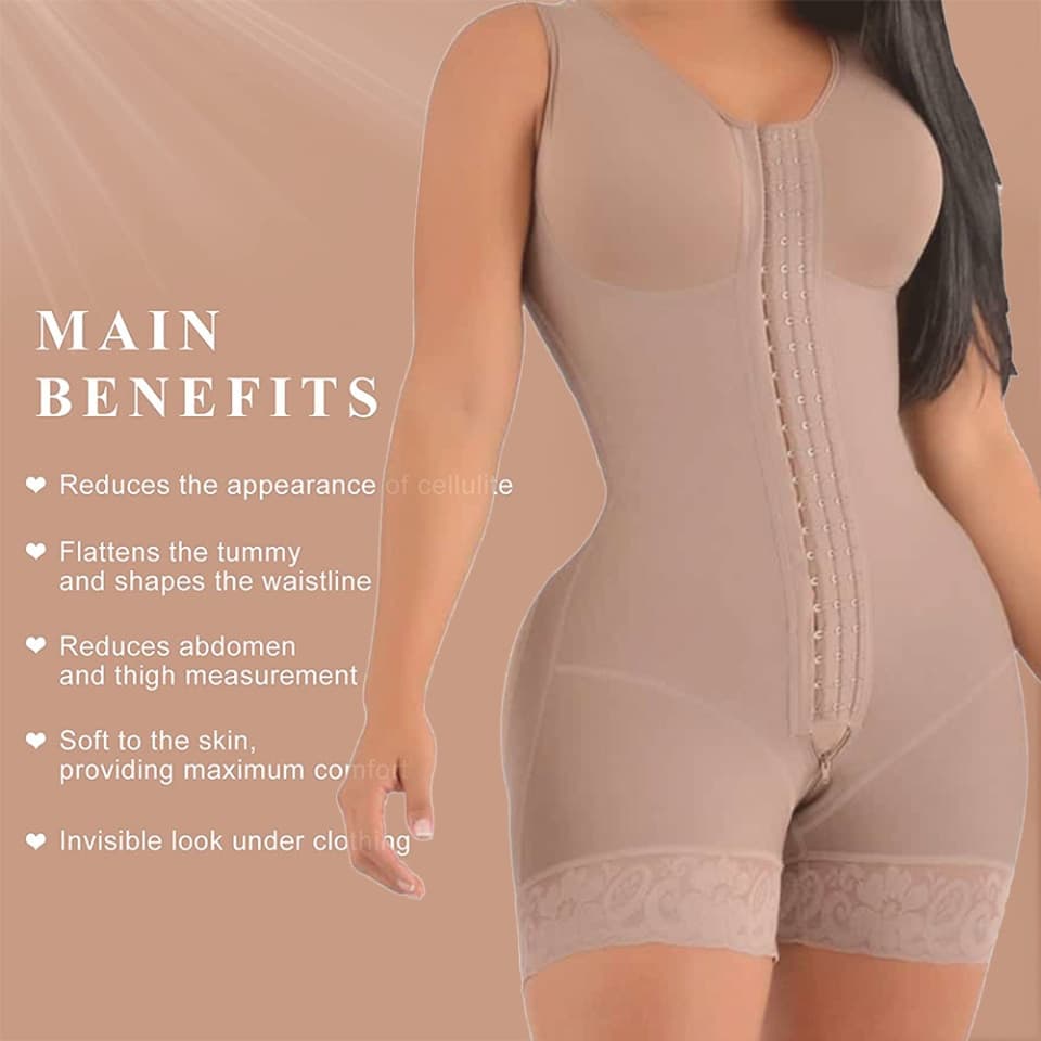 Women High Compression Short Girdle Shapeware With Brooches Bust For Daily And Post-Surgical Use Slimming Sheath Belly Women