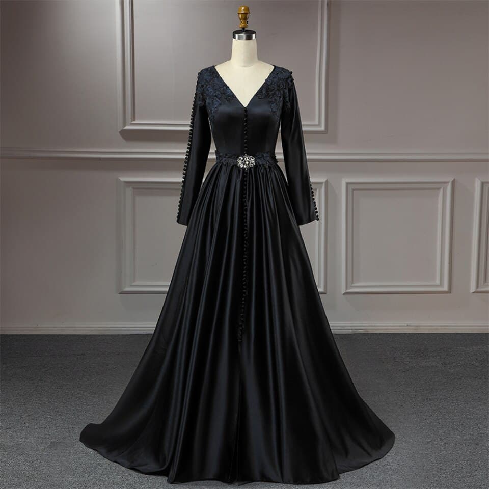 Women Moroccan Caftan Evening Dresses Satin A Line Sleeves White Elegant Long Wedding Kaftan Marocain De Marriage – view 4