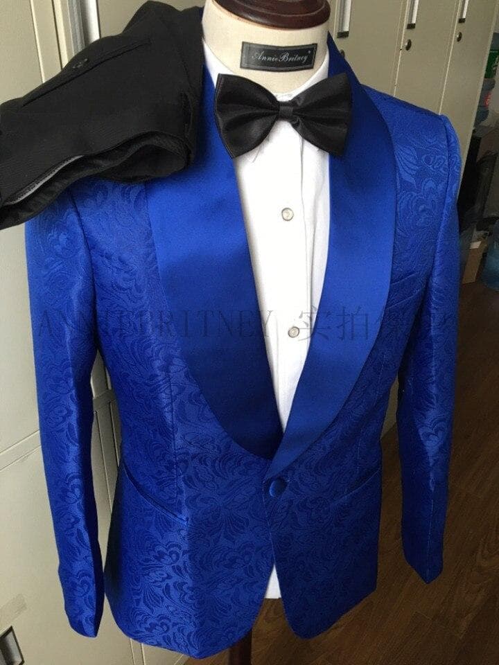 Men Wedding Groom Dress Suit Jacquard white Groom Tuxedos
