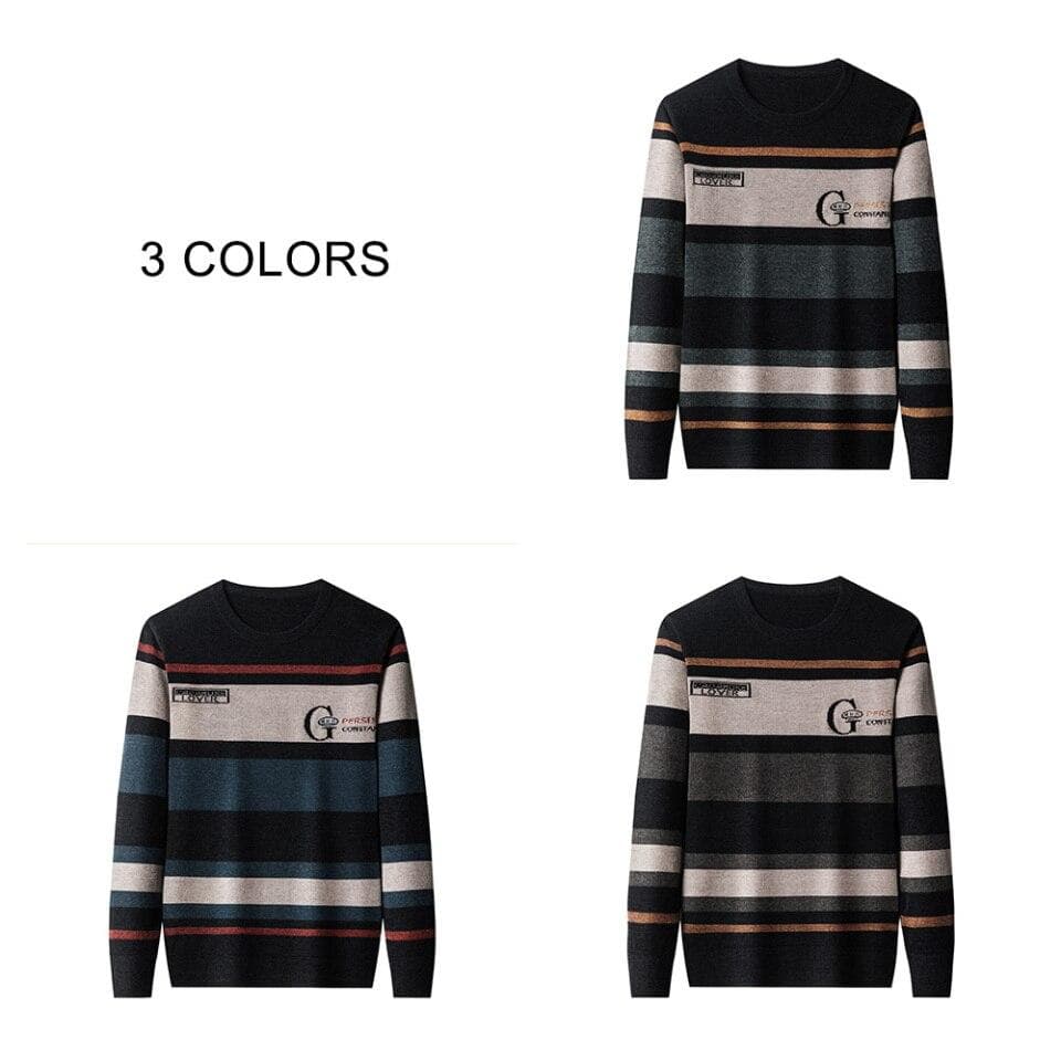 Men Autumn Winter Soft Warm Sweater Clothing Streetwear Fashion Knitted Chenille Wool Jersey Pullover