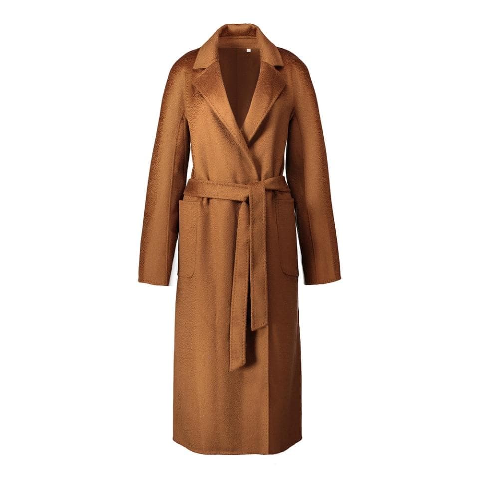 New Women Classic Cashmere Wool Coat Dress Double Faced Female Wavy Winter Women Coat