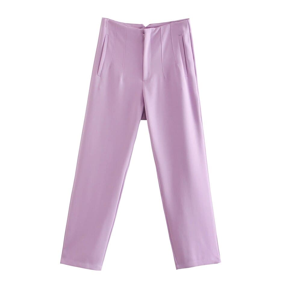 New Women Office Wear Pants Beige Black Pants For Women High Waist Streetwear Y2k Pants Spring Fashion Woman Trousers
