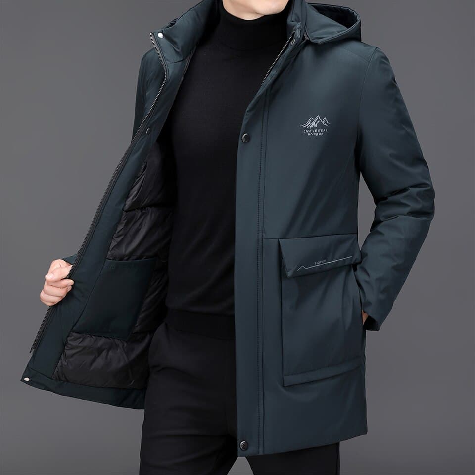 New Winter Casual Fashion Hooded Men Long Parka Jacket Heavy Thick Warm Outerwear Windbreaker Coats Man Clothes