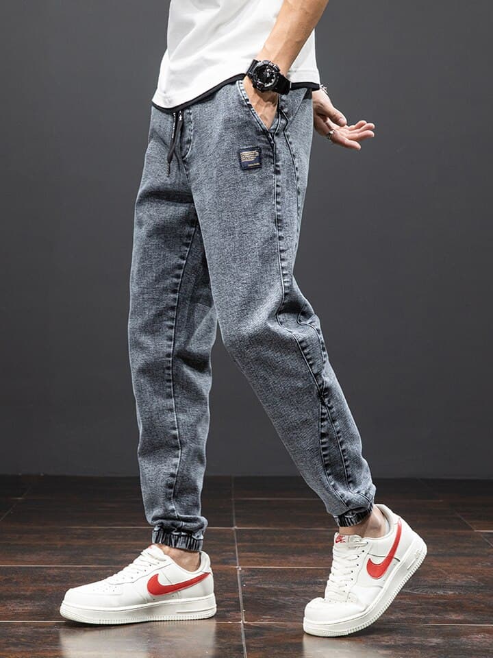 New Spring Summer Black Blue Cargo Jeans Men Streetwear Denim Jogger Pants Men Baggy Harem Jean Trousers Plus Size 6XL 7XL 8XL