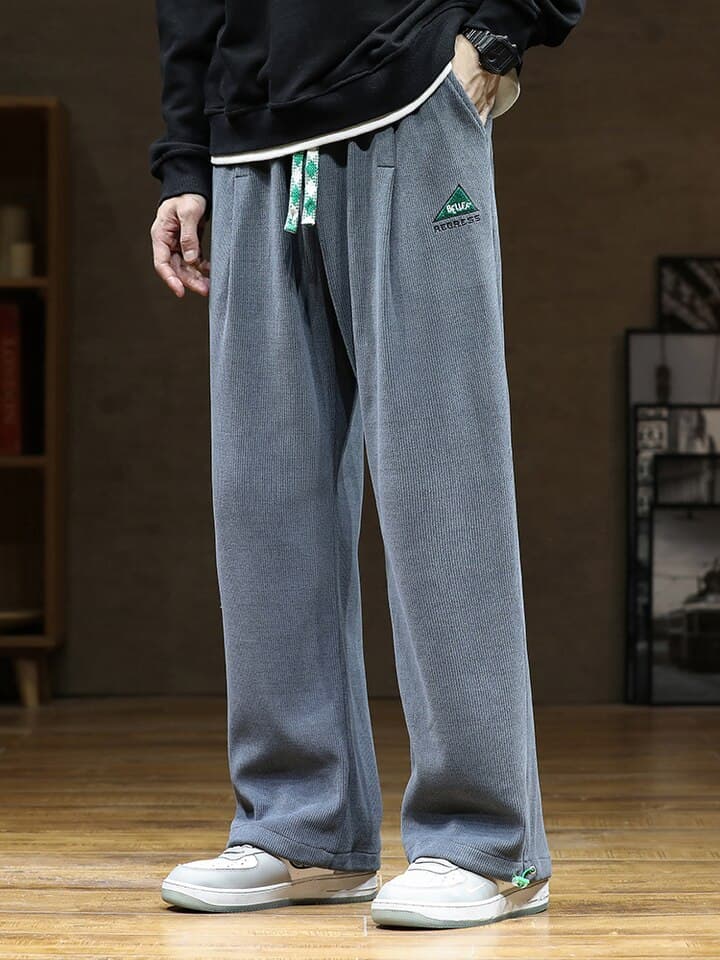 New Autumn New Corduroy Sweatpants Men Adjustable Wide Leg Joggers Plus Size Streetwear Casual Straight Long Baggy Pants 8XL