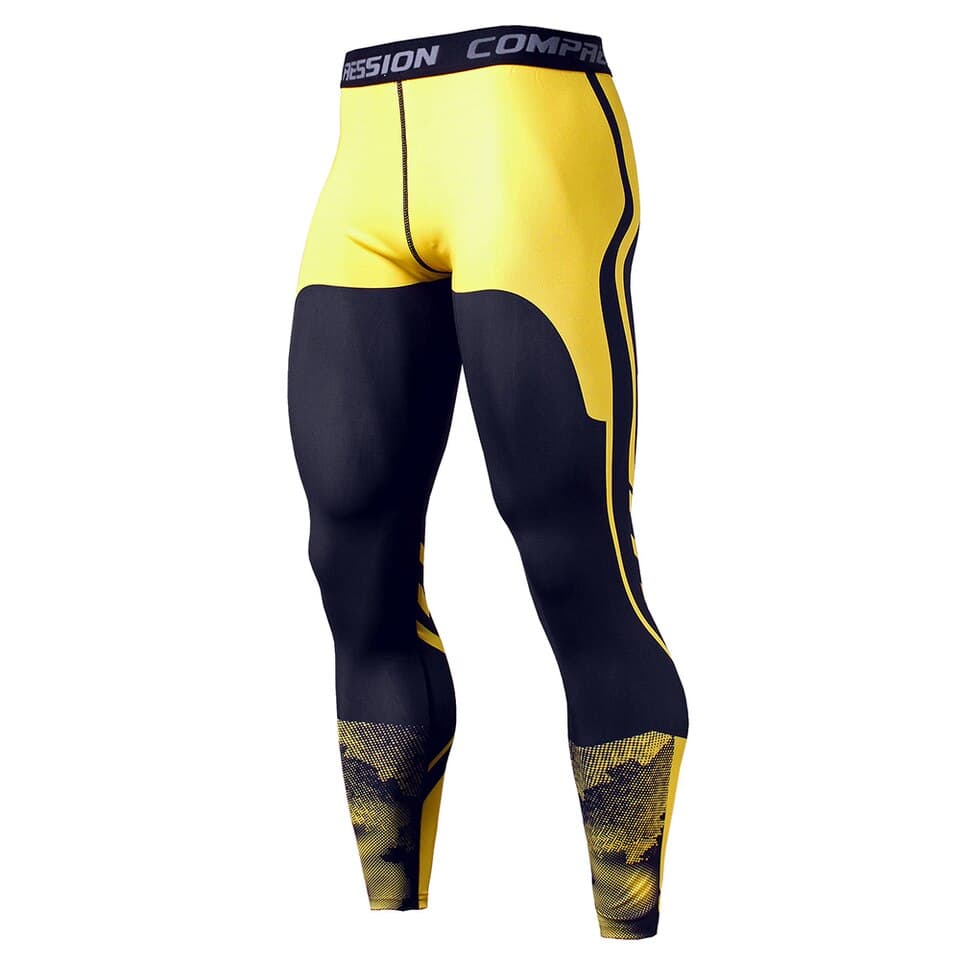 New Men Gym Compression Leggings Sport Training Pants Men Running Tights Trousers Men Sportswear Dry Fit Jogging Pants