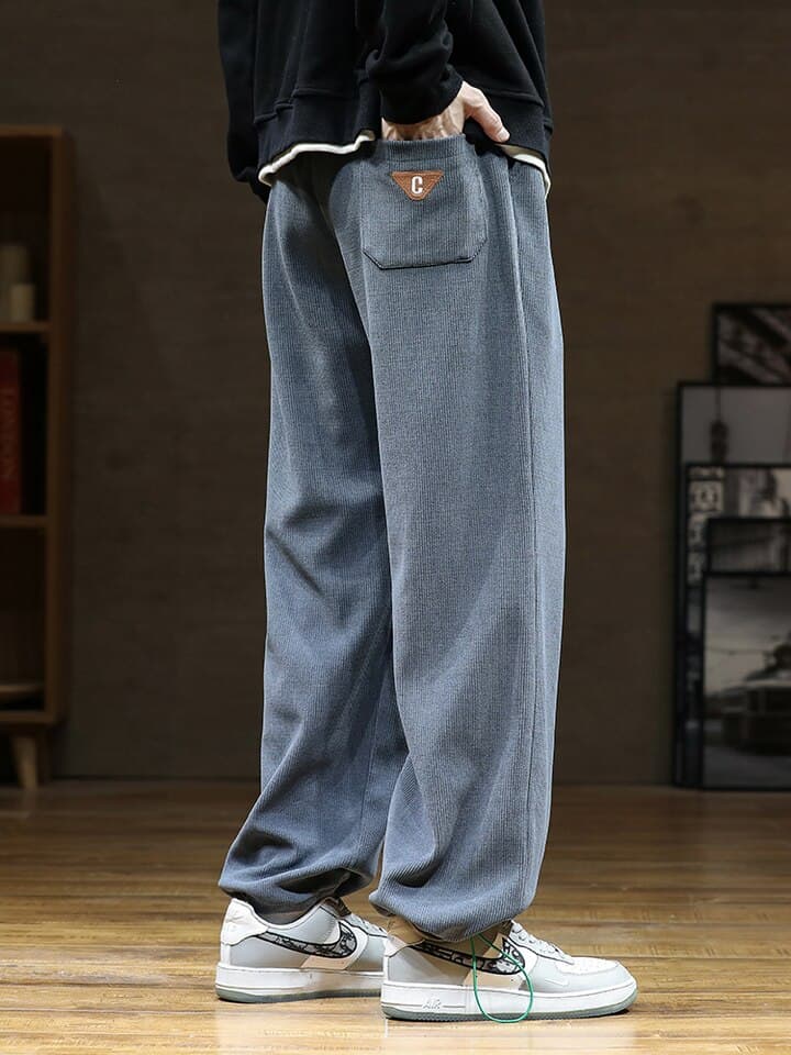 New Autumn New Corduroy Sweatpants Men Adjustable Wide Leg Joggers Plus Size Streetwear Casual Straight Long Baggy Pants 8XL