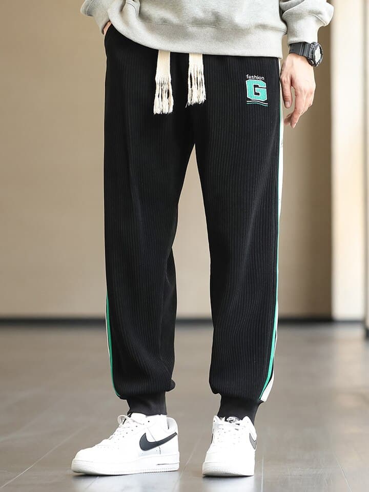 New Fall Winter Corduroy Sweatpants Men Baggy Joggers Fashion Letter Embroidery Big Size Trousers Male Casual Harem Pants 8XL