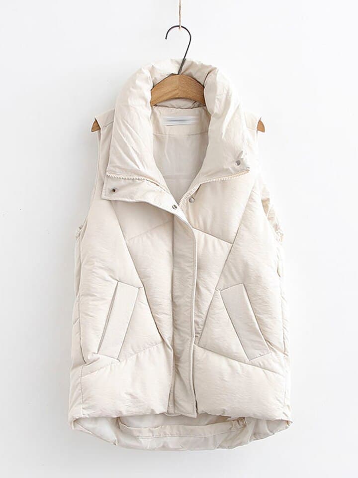 New Plus size Winter Down Puffer Vest Women Casual All-match Sleeveless jacket Winter Long Bodywarm Waistcoat Winter Sleeveless