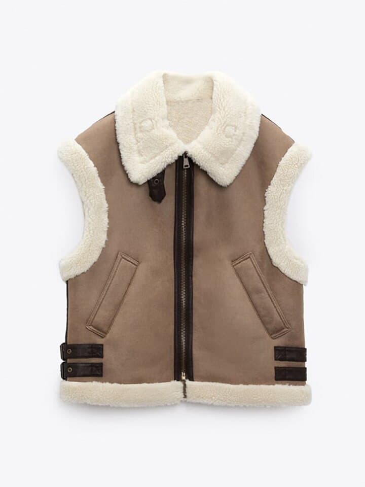 New Autumn Winter Fleece Vest Coat Women Fashion Jacket Splice Sleeveless Waistcoat Coat Ladies Warm Outwear Tops